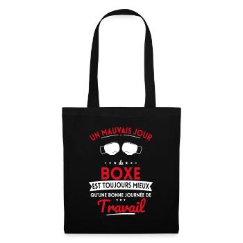 Mauvais jour de boxe mieux que journée travail - Sac en tissu - noir - Devant