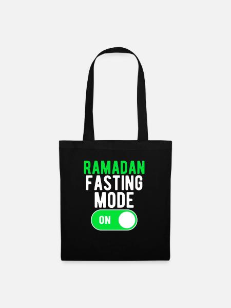 Ramadan-Fastenmodus EIN - Stoffbeutel - Schwarz