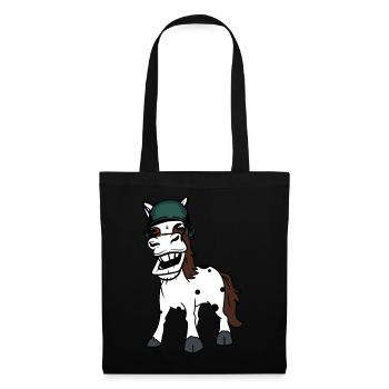 Drôle Cheval Gaulois Armée Cheval Casque De Sécurité Soldat - Sac en tissu - noir - Devant