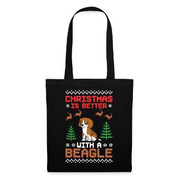 Beagle Dog Puppy Owner Lover Christmas - Tote Bag - black - Front