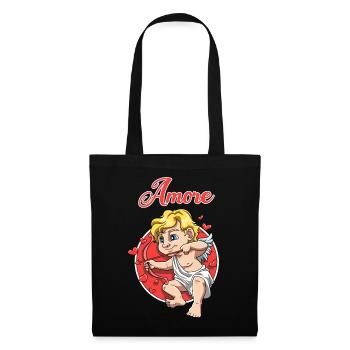 Liebesengel Zeichen der Liebe Romantik Geschenk - Stoffbeutel - Schwarz - Vorne