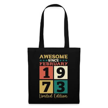 Born 1973 February 50th birthday Gift man - Tote Bag - black - Front