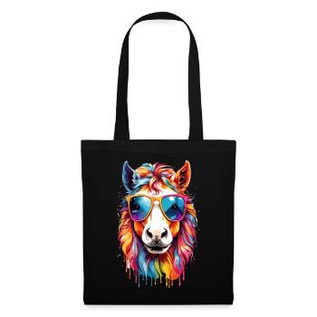 Rainbow Sun Pony: Colorful Horse - Tote Bag - black - Front