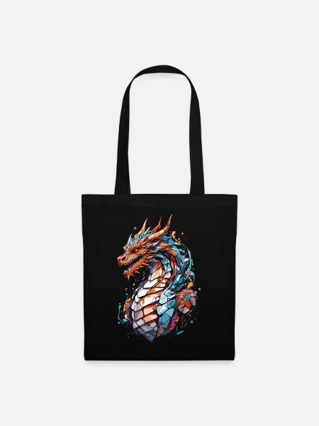 Monstre mystique : Œil de dragon magique - Sac en tissu - noir