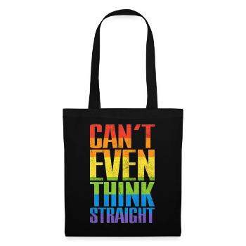 Je ne peux même pas penser à l’arc-en-ciel LGBTQ de la Gay Pride hétéro - Sac en tissu - noir - Devant