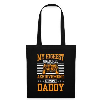 Highest Achievement Calls Me Daddy Video Gamer - Tote Bag - black - Front