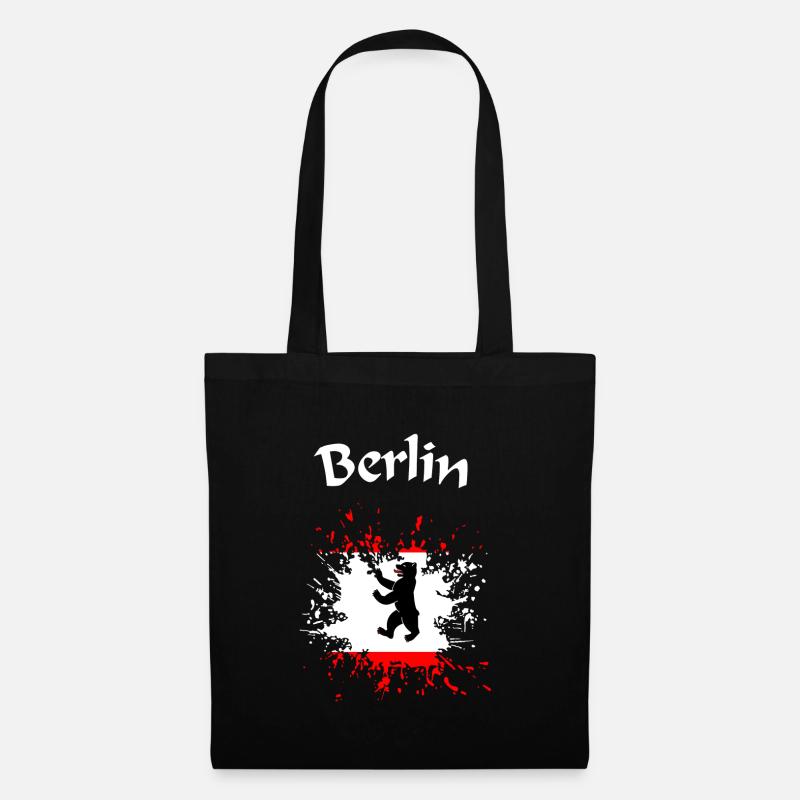 Berlin, Berliner Bär - Stoffbeutel - Schwarz