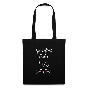 Lapin de Pâques Mignon Dicton Cadeau - Sac en tissu - noir - Devant