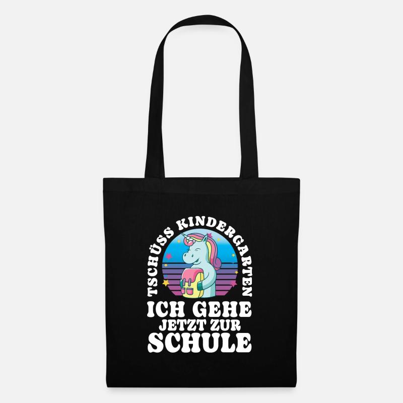Einschulung 07 Zeichenfläche 15 - Stoffbeutel - Schwarz