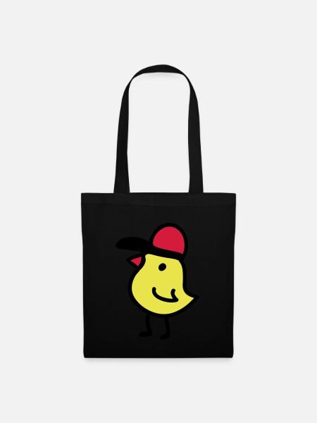 Küken Cappy 3 - Stoffbeutel - Schwarz