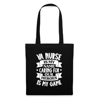 VA Nurse est mon nom Prendre soin de nos héros est mon - Sac en tissu - noir - Devant