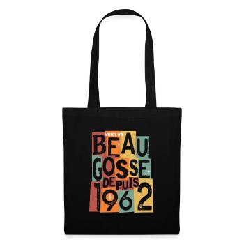 anniversaire 60 ans beau gosse - Sac en tissu - noir - Devant