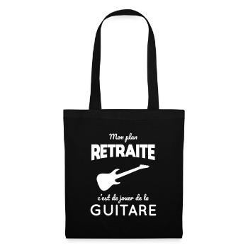 Mon plan retraite c'est de jouer de la guitare - Sac en tissu - noir - Devant