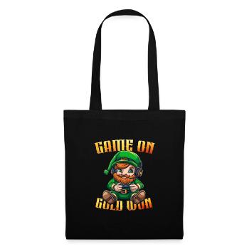 Cute Leprechaun Gamer - Stoffbeutel - Schwarz - Vorne