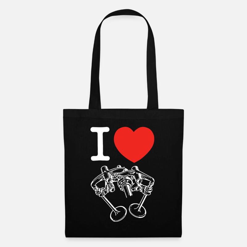 Ich liebe Desmo - ich liebe das Desmodromische - Stoffbeutel - Schwarz