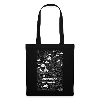 Noël minimaliste - Sac en tissu - noir - Devant