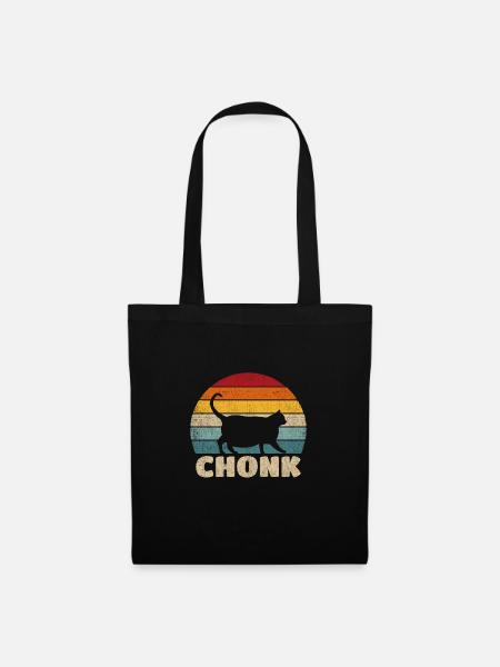 Chonk Clothing Distressed 70s Retro Style Funny - Stoffbeutel - Schwarz