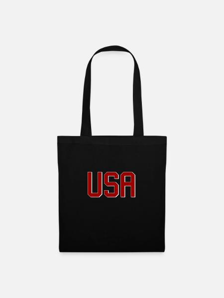 USA - Stoffbeutel - Schwarz