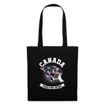 Canada Native Haida "Eagle Whale" - Tote Bag - black - Front