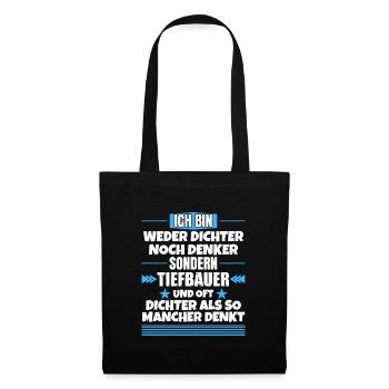 Ni poète ni penseur, mais ingénieur civil - Sac en tissu - noir - Devant