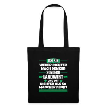 Neither poet nor thinker, but farmer - Tote Bag - black - Front