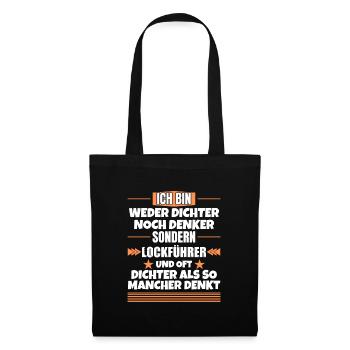 Neither a poet nor a thinker, but a decoy - Tote Bag - black - Front
