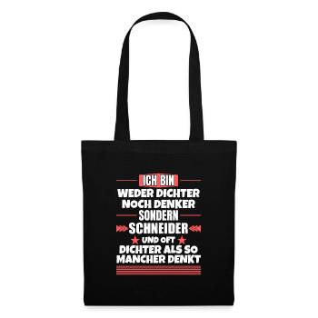 Ni poète ni penseur, mais tailleur - Sac en tissu - noir - Devant