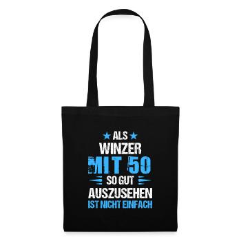 With 50 good-looking winemaker - Tote Bag - black - Front