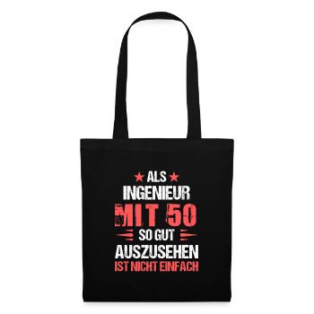 À 50 ans, bel ingénieur - Sac en tissu - noir - Devant