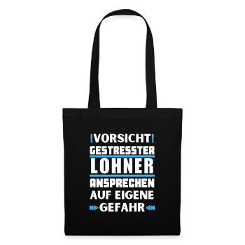 Ne parlez pas à Lohner stressé ! - Sac en tissu - noir - Devant
