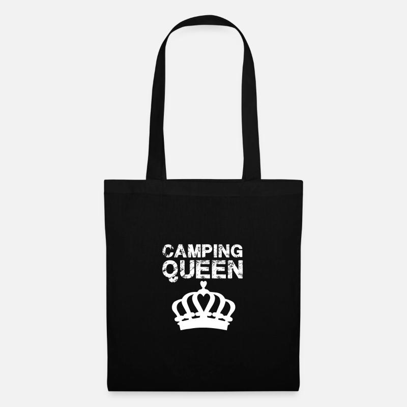 Camping Queen Camper - Stoffbeutel - Schwarz