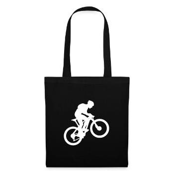 Fahrrad Mountainbike Biken - Stoffbeutel - Schwarz - Vorne