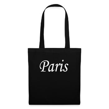 Paris - Stoffbeutel - Schwarz - Vorne