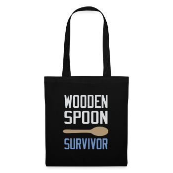 Survivant de la cuillère en bois - Sac en tissu - noir - Devant