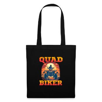 Quad Biker für einen Quadbiker Quad Fahrer - Stoffbeutel - Schwarz - Vorne