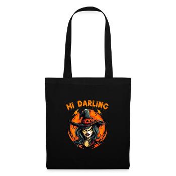 Hi Darling Halloween Hexe Frauen Kürbis für - Stoffbeutel - Schwarz - Vorne