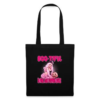 Boo-Tiful In Pink And Pumpkin Spice für Frauen - Stoffbeutel - Schwarz - Vorne
