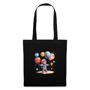 Niedlicher Kinder Astronaut für Kinder - Stoffbeutel - Schwarz - Vorne