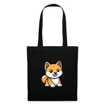 Akita Inu Chien Mignon - Sac en tissu - noir - Devant