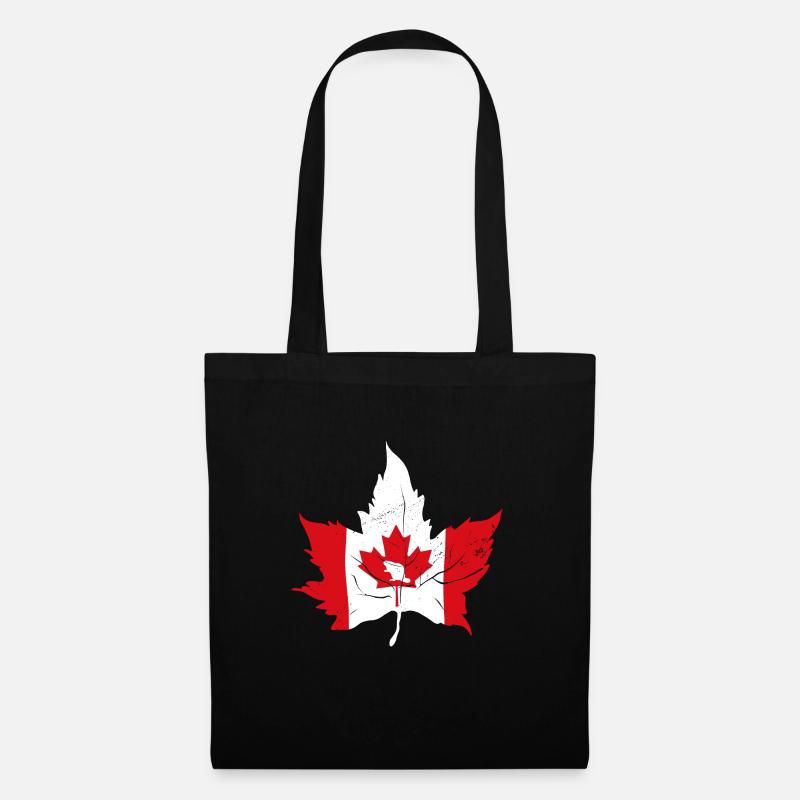 Canada Drapeau de l’érable - Sac en tissu - noir