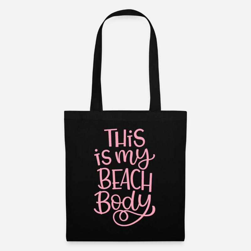 This Is My Beach Body - Stoffbeutel - Schwarz
