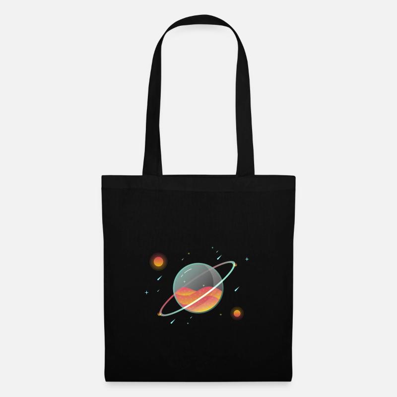 Galaxy Weltall Universum Astronaut Erde Geschenk - Stoffbeutel - Schwarz