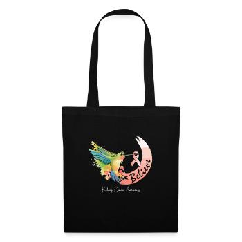 Hummingbird with Cancer Loop -Awareness of Cancer - Tote Bag - black - Front