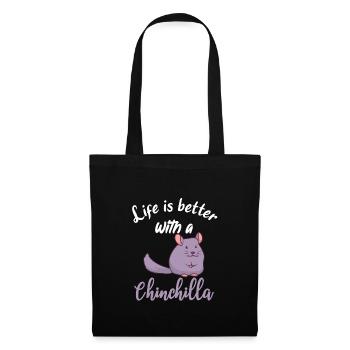Chinchilla Lover Life is better with a chinchilla - Tote Bag - black - Front