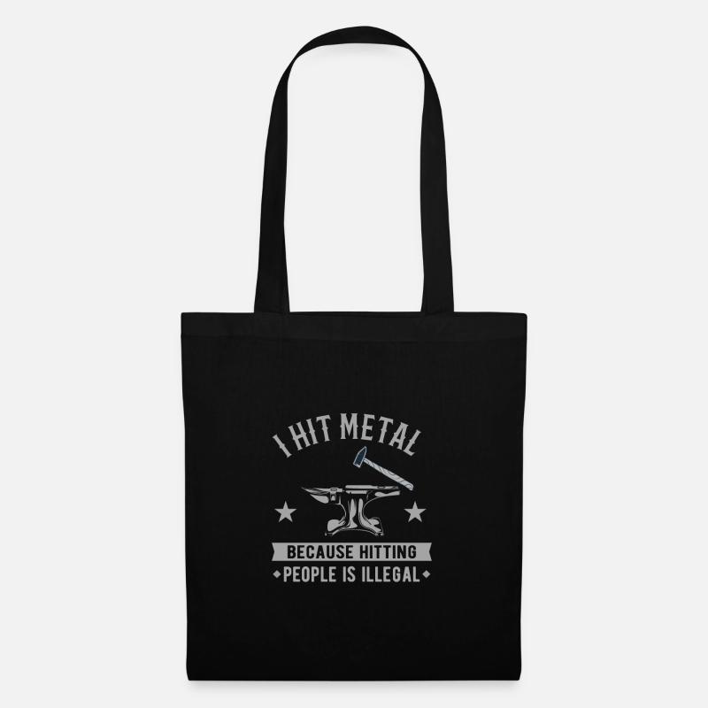 BLACKSMITH: I Hit Metal - Stoffbeutel - Schwarz