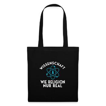 Atheist Atheismus Wissenschaft Ungläubiger - Stoffbeutel - Schwarz - Vorne