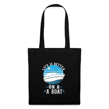 Boating Boat Captain Nautical Life is Better - Tote Bag - black - Front