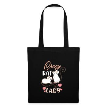 Rat Lover Rat Pet Rodent Mouse Rat Lady gift idea - Tote Bag - black - Front
