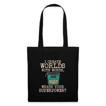 Author Writing Writer Literature Gift Idea - Tote Bag - black - Front