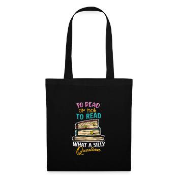 Book Reader Reading Literature Bookworm Gift Idea - Tote Bag - black - Front